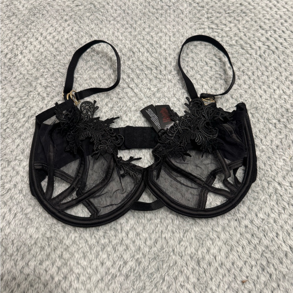Bluebella Black Sheer Lace Bra